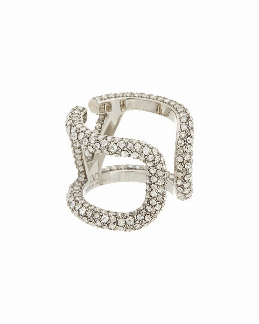 Valentino VLogo Signature Swarovski Ring