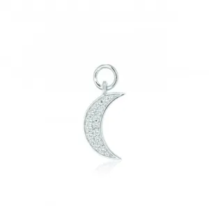 White Zirconia Luna Earring Charm SJ-CH2380-CZ