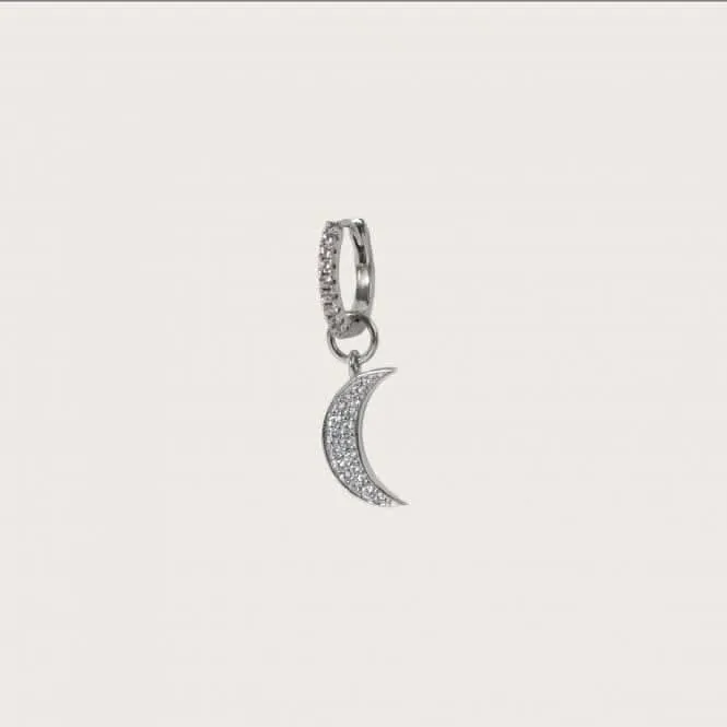 White Zirconia Luna Earring Charm SJ-CH2380-CZ