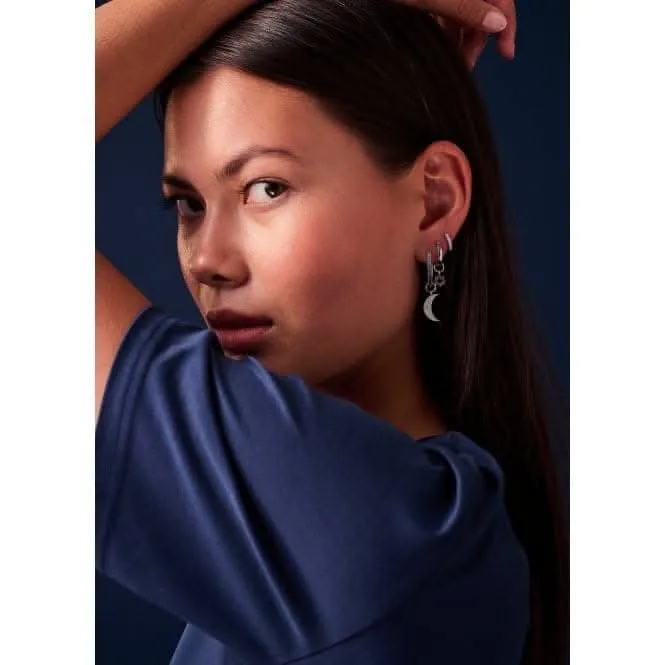 White Zirconia Luna Earring Charm SJ-CH2380-CZ
