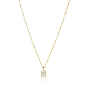 White Zirconia Roccanova Piccolo Necklace SJ-N42260-CZ-YG